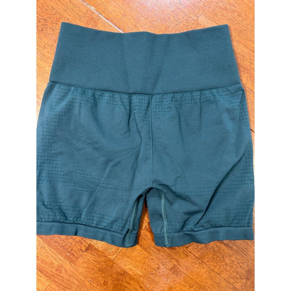 Gymshark Vital Seamless 2.0 Shorts Womens Small Green High Waist Athletic - Picture 6 of 8